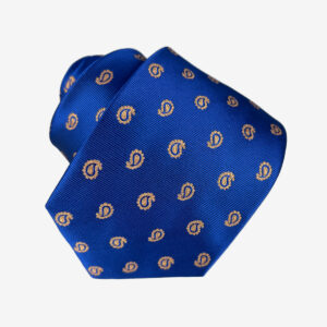 Krawatte - Königsblaues Paisley Gold