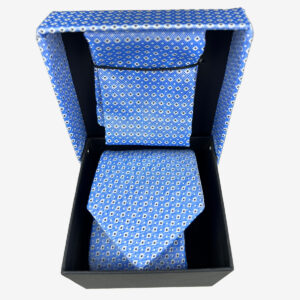 Set - Krawatte und Einstecktuch Blau