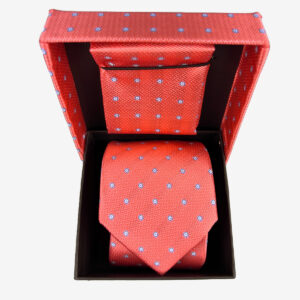 Set - Krawatte und Einstecktuch Orange